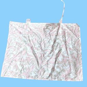 Original Udder Covers Nursing Mothers 24"x31" Strap Cotton Green & Pink Paisley